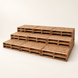 Arquibancada Modular de Pallets — imagem provisória padronizada